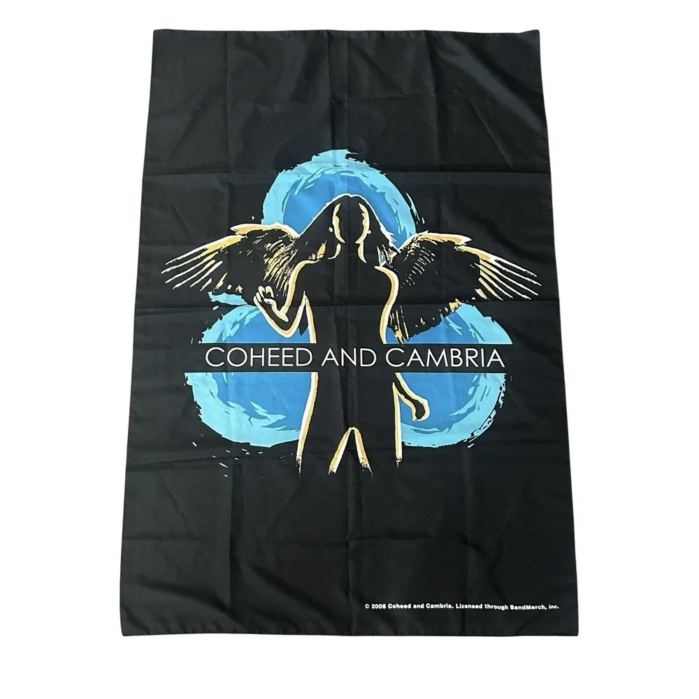 Vintage Coheed and Cambria Ambellina Warrior Angel Armory Wars Keywork Wall Flag